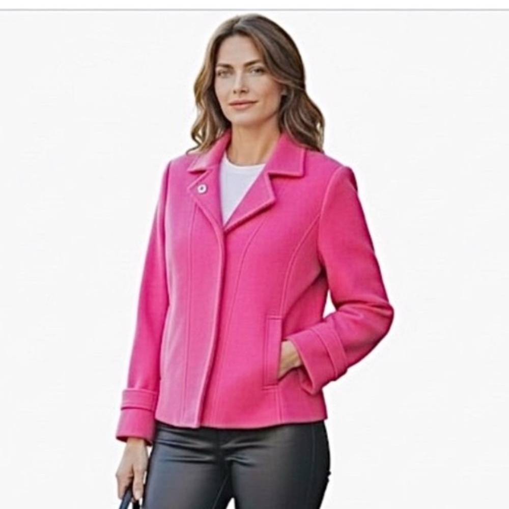 Mario Bellucci for Banana Republic Pink Blazer Satin Lining Beautiful Classic - Picture 2 of 16